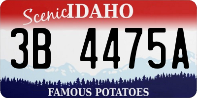 ID license plate 3B4475A