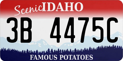 ID license plate 3B4475C