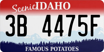 ID license plate 3B4475F