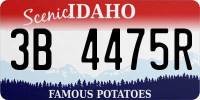 ID license plate 3B4475R
