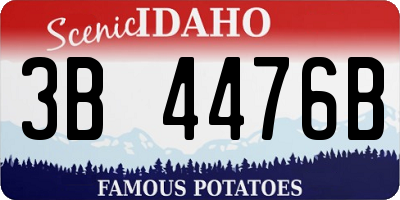 ID license plate 3B4476B