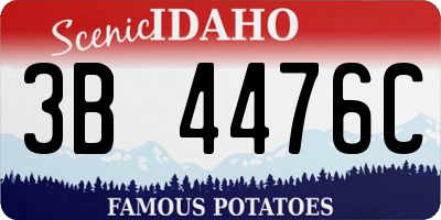 ID license plate 3B4476C