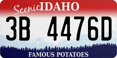 ID license plate 3B4476D