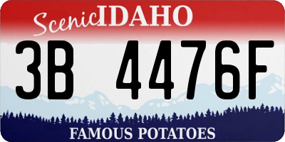 ID license plate 3B4476F