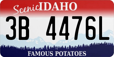 ID license plate 3B4476L