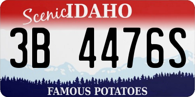 ID license plate 3B4476S