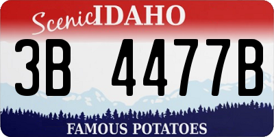 ID license plate 3B4477B