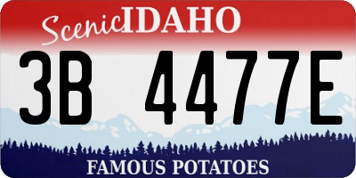 ID license plate 3B4477E