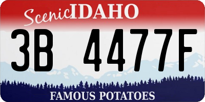 ID license plate 3B4477F