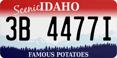 ID license plate 3B4477I