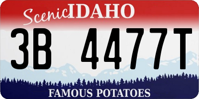 ID license plate 3B4477T