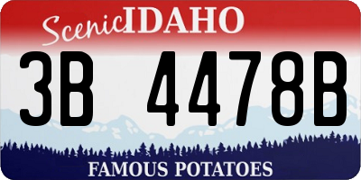 ID license plate 3B4478B