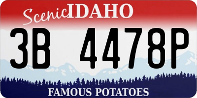 ID license plate 3B4478P