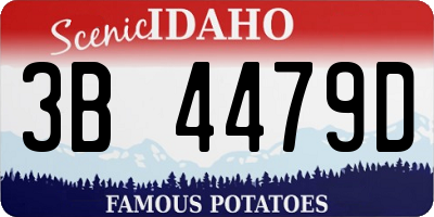 ID license plate 3B4479D