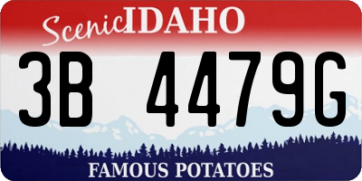 ID license plate 3B4479G