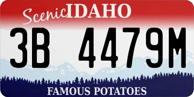 ID license plate 3B4479M
