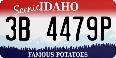 ID license plate 3B4479P