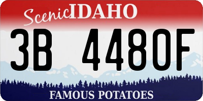 ID license plate 3B4480F