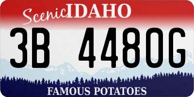ID license plate 3B4480G