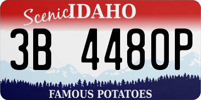 ID license plate 3B4480P