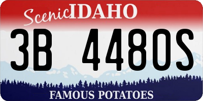 ID license plate 3B4480S