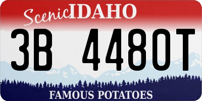 ID license plate 3B4480T