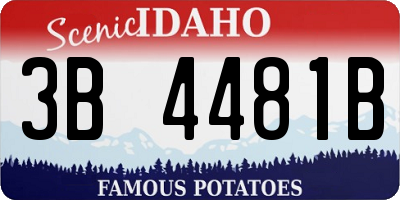 ID license plate 3B4481B