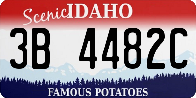 ID license plate 3B4482C