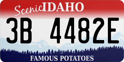 ID license plate 3B4482E