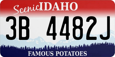 ID license plate 3B4482J