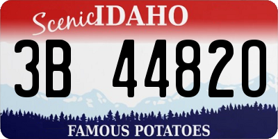 ID license plate 3B4482O