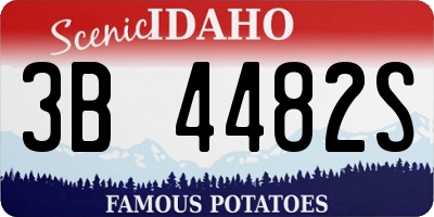 ID license plate 3B4482S