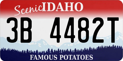 ID license plate 3B4482T