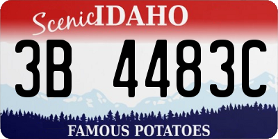 ID license plate 3B4483C
