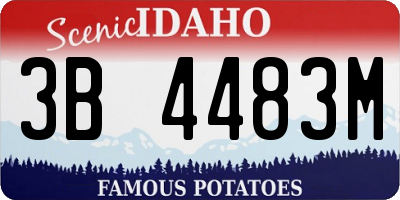 ID license plate 3B4483M