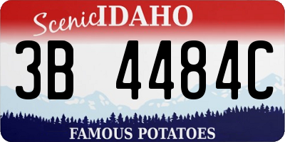 ID license plate 3B4484C