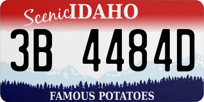 ID license plate 3B4484D