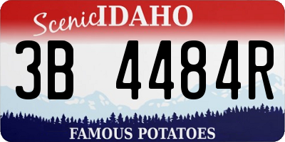ID license plate 3B4484R