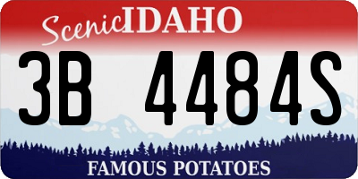 ID license plate 3B4484S