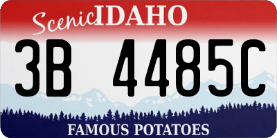 ID license plate 3B4485C