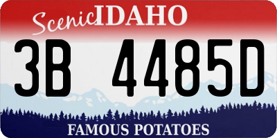 ID license plate 3B4485D