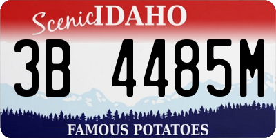 ID license plate 3B4485M