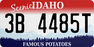 ID license plate 3B4485T