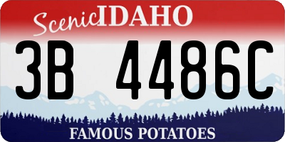 ID license plate 3B4486C