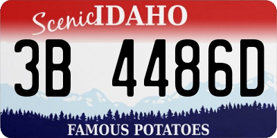 ID license plate 3B4486D
