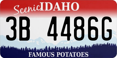 ID license plate 3B4486G