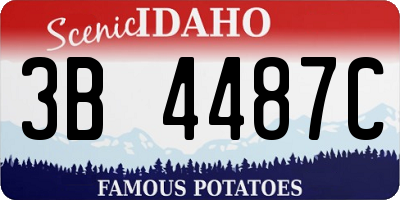 ID license plate 3B4487C