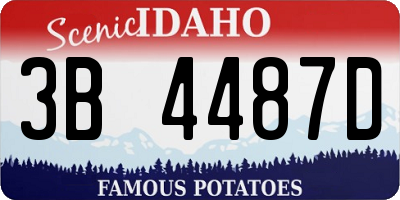 ID license plate 3B4487D