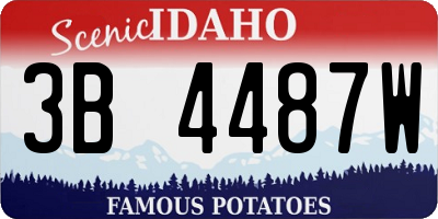 ID license plate 3B4487W