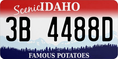 ID license plate 3B4488D